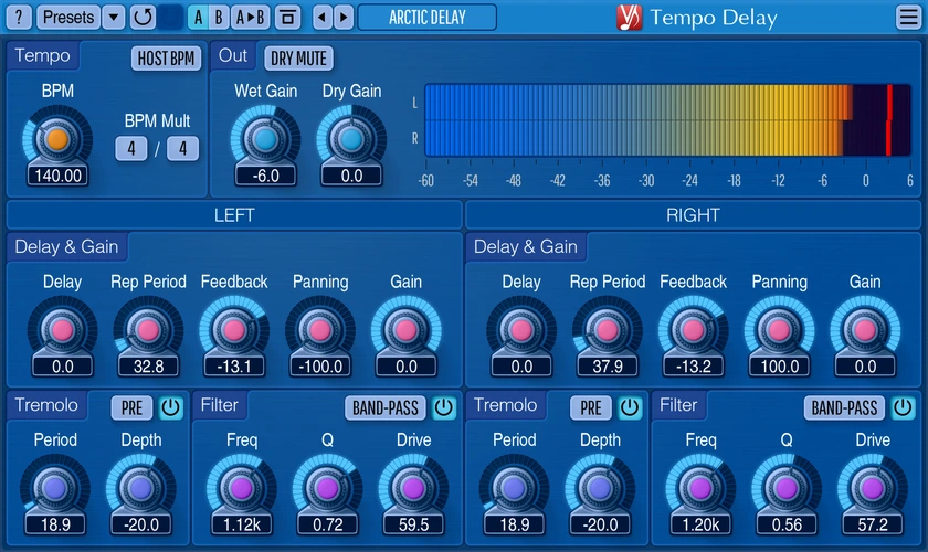 Voxengo Tempo Delay Interface